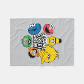 セサミストリート乗組員 フリースブランケット (正面(横))