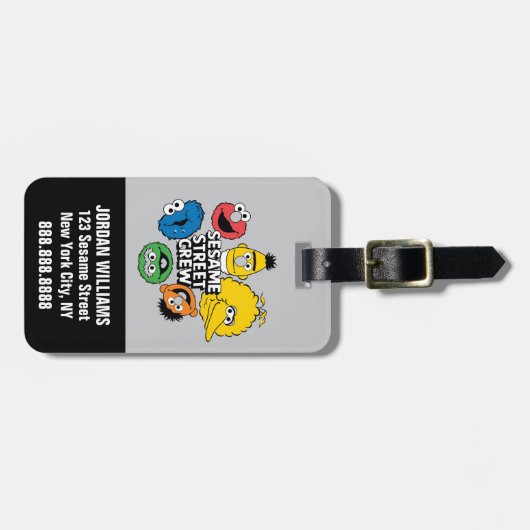 セサミストリート乗組員 |名前の追加 ラゲッジタグ (正面横)
