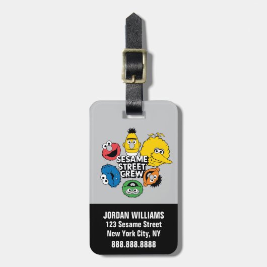 セサミストリート乗組員 |名前の追加 ラゲッジタグ (正面縦)