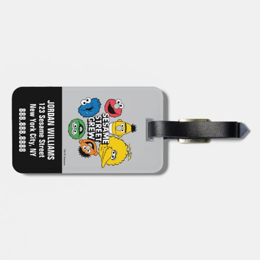セサミストリート乗組員 |名前の追加 ラゲッジタグ (裏面横)