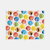 セサミストリート円キャラクター型 フリースブランケット (正面(横))