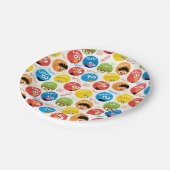 セサミストリート円キャラクター型 ペーパープレート (アングル)