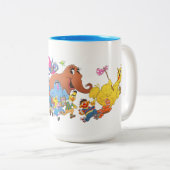 セサミストリート走!キャラクターイラストレーション ツートーンマグカップ (正面右)