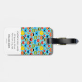 セサミストリート顔模様（青） ラゲッジタグ (裏面横)