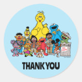 セサミストリート |ありがとうございます |パーティーのお気に入り ラウンドシール (正面)