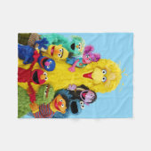 セサミストリート |おもしろいカラフルポートレート フリースブランケット (正面(横))