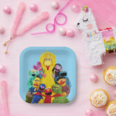 セサミストリート |おもしろいカラフルポートレート ペーパープレート (パーティー)