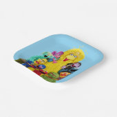 セサミストリート |おもしろいカラフルポートレート ペーパープレート (傾斜あり)