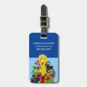 セサミストリート |おもしろいカラフルポートレート ラゲッジタグ (正面縦)