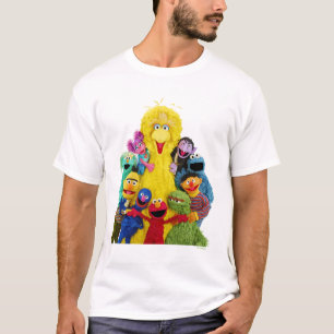 セサミストリート  おもしろいカラフルポートレート Tシャツ