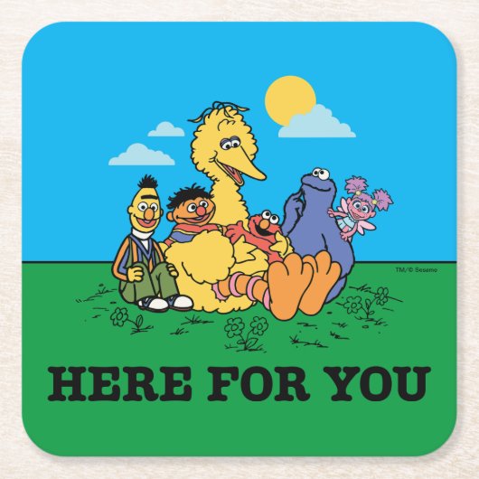セサミストリート |お客様 スクエアペーパーコースター (正面)