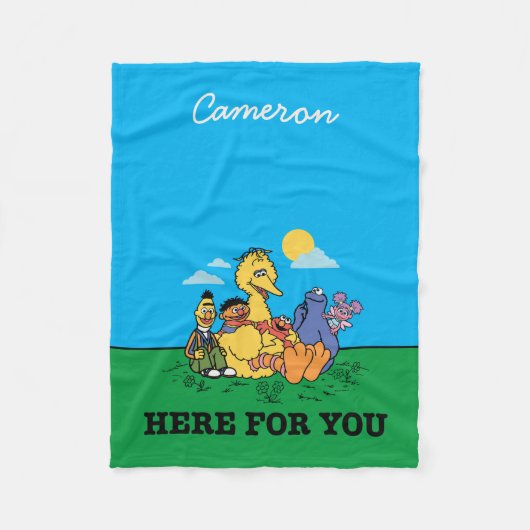 セサミストリート |お客様 |名前の追加 フリースブランケット (正面)