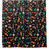 セサミストリート |かわいいハロウィン模様 シャワーカーテン (正面)