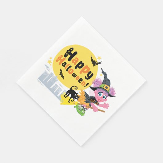 セサミストリート |かわいいハロウィン模様 スタンダードランチョンナプキン (角)