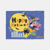 セサミストリート |かわいいハロウィン模様 フリースブランケット (正面(横))