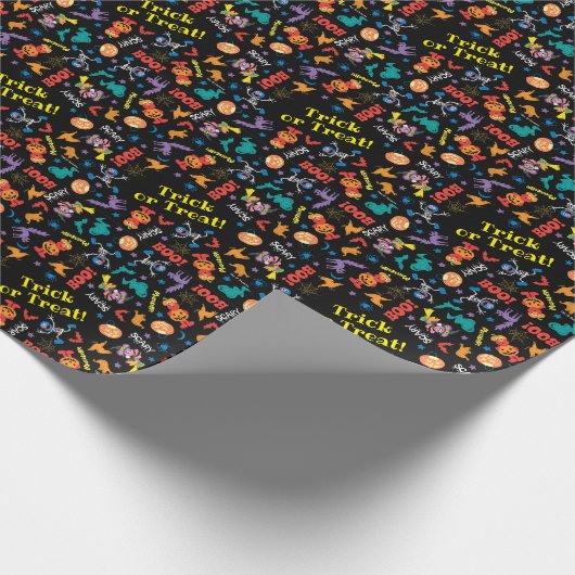 セサミストリート |かわいいハロウィン模様 ラッピングペーパー (角)