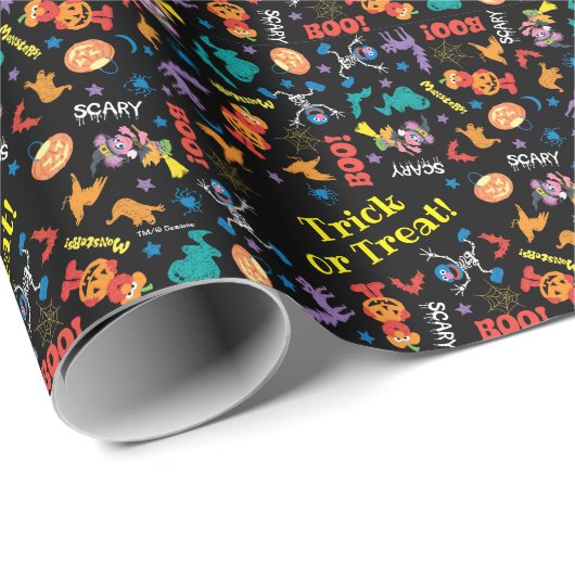 セサミストリート |かわいいハロウィン模様 ラッピングペーパー (ロールコーナー)