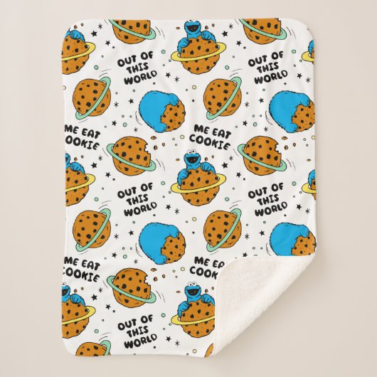 セサミストリート |この世界のクッキーモンスター シェルパブランケット (正面)