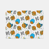 セサミストリート |この世界のクッキーモンスター フリースブランケット (正面(横))