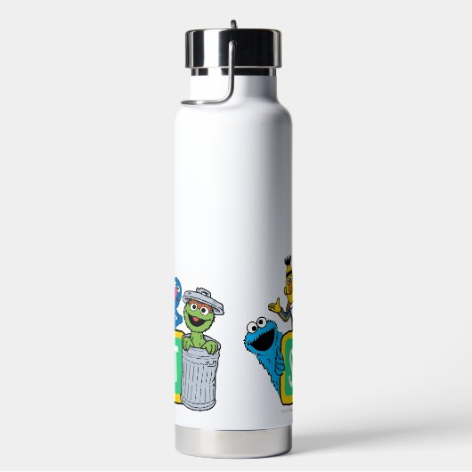 セサミストリート |すべてののまわりにセサミストリート記号 ウォーターボトル (右面)