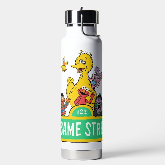 セサミストリート |すべてののまわりにセサミストリート記号 ウォーターボトル (左面)