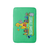 セサミストリート |すべてののまわりにセサミストリート記号 バスマット (正面縦)