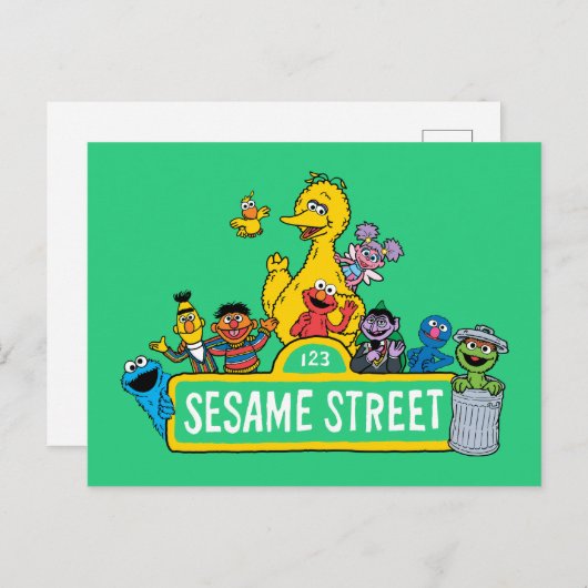 セサミストリート |すべてののまわりにセサミストリート記号 ポストカード (正面/裏面)