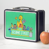 セサミストリート |すべてののまわりにセサミストリート記号 メタルランチボックス (インサイチュ)