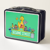 セサミストリート |すべてののまわりにセサミストリート記号 メタルランチボックス (正面)