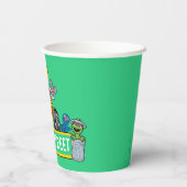 セサミストリート |すべてののまわりにセサミストリート記号 紙コップ (裏面)