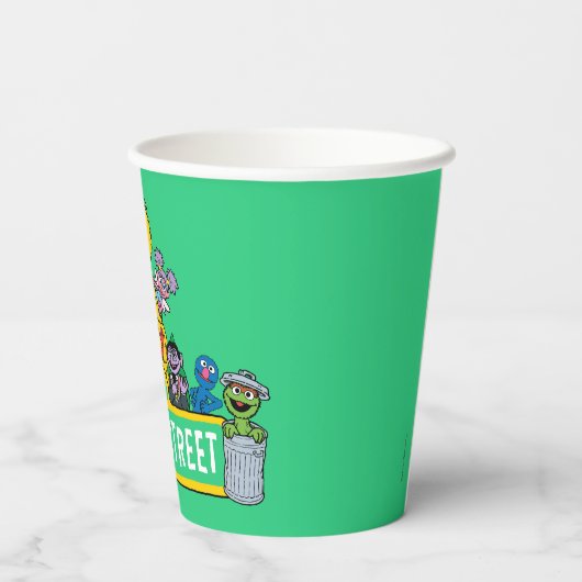 セサミストリート |すべてののまわりにセサミストリート記号 紙コップ (裏面)