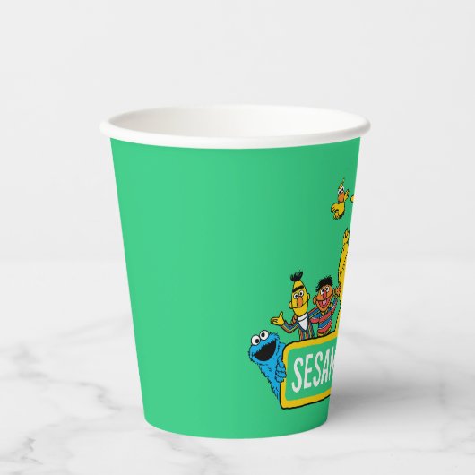セサミストリート |すべてののまわりにセサミストリート記号 紙コップ (正面)
