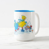 セサミストリート |アイススケートで滑るの友人 ツートーンマグカップ (正面右)