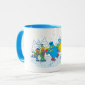 セサミストリート |アイススケートで滑るの友人 マグカップ (正面左)