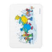 セサミストリート |アイススケートで滑るの友人 マグネット (縦)