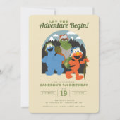 セサミストリート | アドベンチャーを始めよう 誕生日 招待状 (正面)