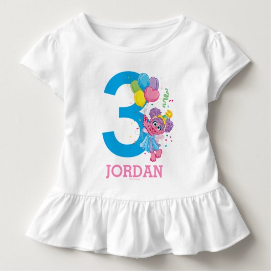 セサミストリート |アビーカダビー誕生日 ベビーTシャツ (正面)