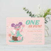 セサミストリート - アビー・カダビー | ワン イズ ファン バースデー 招待状 (スタンド正面)