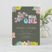 セサミストリート アビー | ワイルド フラワル バースデー 招待状 (スタンド正面)