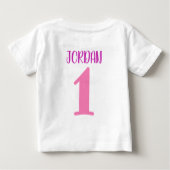 セサミストリート |アビー – 誕生日 ベビーTシャツ (裏面)