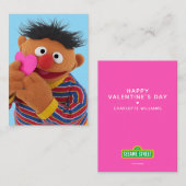 セサミストリート | アーニーのバレンタイン ハート ノートカード (正面/裏面)
