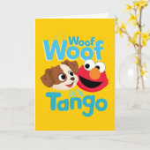 セサミストリート |ウーフイッツタンゴ&エルモ カード (黄色い花)