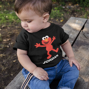 セサミストリート エルパーソナライズされたモ ベビーTシャツ