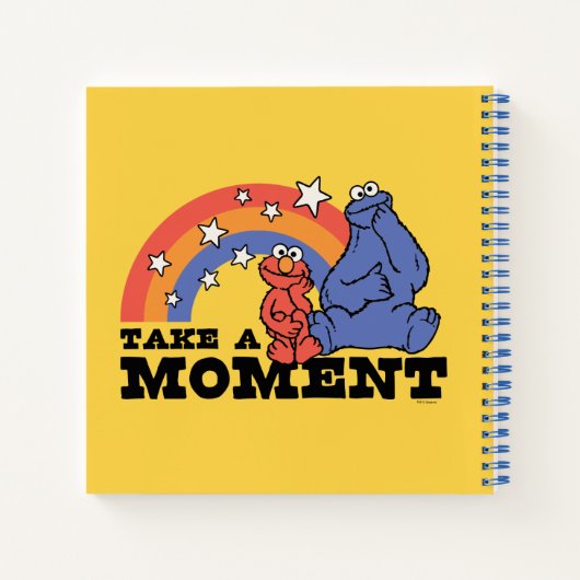 セサミストリート | エルモとクッキーモンスターがひと息つく ノートブック (裏面)