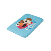 セサミストリート |エルモとタンゴのバッジ バスマット (アングル)