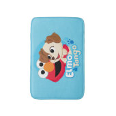 セサミストリート |エルモとタンゴのバッジ バスマット (正面縦)