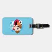 セサミストリート |エルモとタンゴのバッジ ラゲッジタグ (正面横)