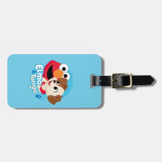 セサミストリート |エルモとタンゴのバッジ ラゲッジタグ (正面横)