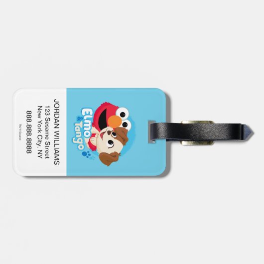 セサミストリート |エルモとタンゴのバッジ ラゲッジタグ (裏面横)