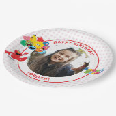 セサミストリート |エルモとパール – 誕生日バルーン ペーパープレート (アングル)
